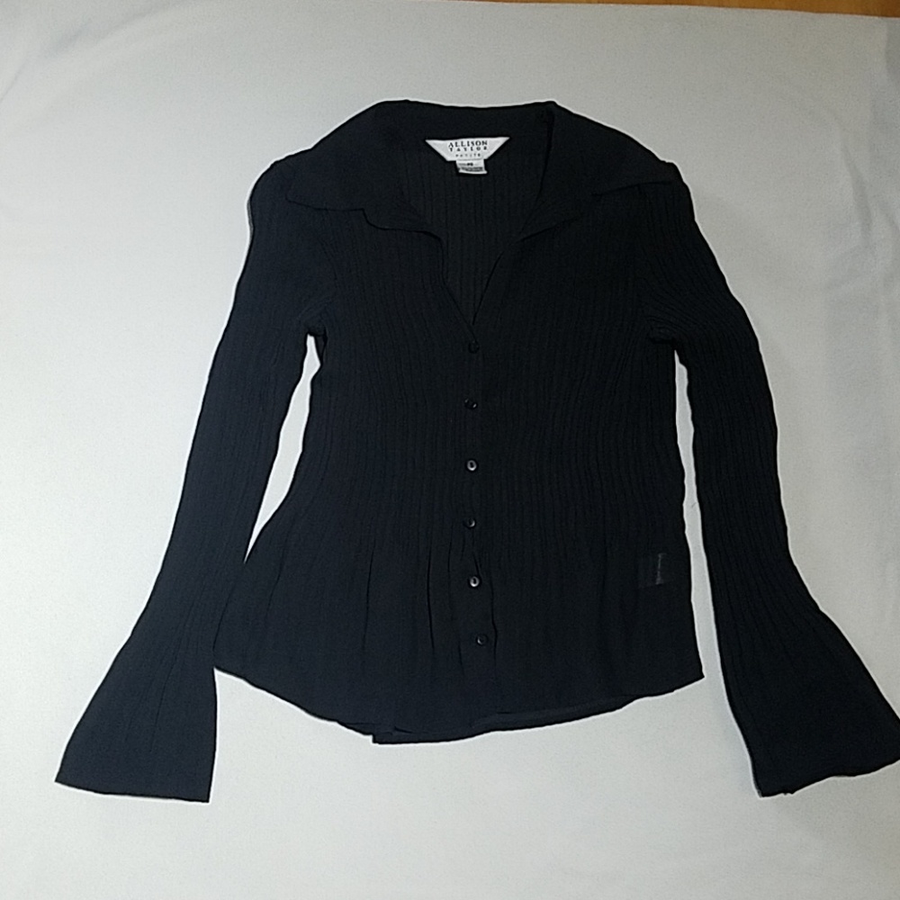 Black Shear Button Up Shirt